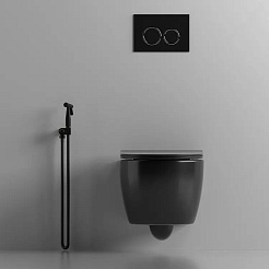 Ceruttispa Унитаз подвесной Oglio Aria MB CT9239 черный матовый – фотография-9