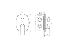 Excellent Смеситель для душа GLAD ARAC.1145CR хром – фотография-2