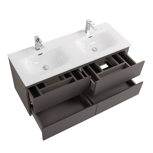 BelBagno Тумба с раковиной Kraft 120-2 подвесная Темно-Серый матовый с раковиной BB-8099-120-2 – картинка-9