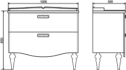 Comforty Тумба с раковиной Монако 100 1 белая – фотография-12