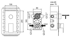 Cezares Смеситель для душа FUSION-MONO-VDIM3-M-01 – фотография-2