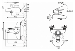 Promo Смеситель для ванны Loop F6124182CP-01-RUS – фотография-2