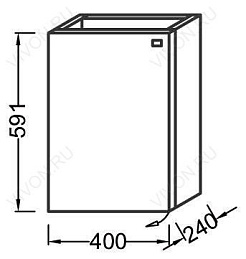 Jacob Delafon Мебель для ванной Pop Laminar 40 L – фотография-3
