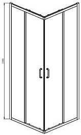 Aquatek Душевой уголок Ария 80x80 AQ ARI KV 08020BL профиль черный стекло прозрачное – фотография-6