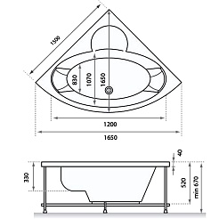 Vayer Акриловая ванна Kaliope 150x150 – фотография-4