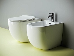 Ceramicanova Напольный приставной унитаз Metropol Rimless CN4004 белый – фотография-8