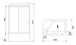 Royal Bath Душевая кабина RB 8120BP1-T-CH левая – фотография-4