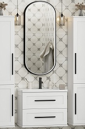 Misty Мебель для ванной Модерн 70 подвесная белая – фотография-1