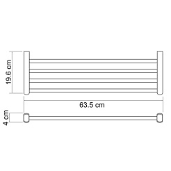 WasserKRAFT Полка для полотенец "Berkel K-6811" – фотография-3