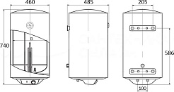 Ballu Накопительный водонагреватель Shell BWH/S 80 – фотография-2