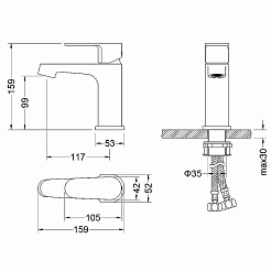 Aquatek Смеситель для раковины Оберон AQ1210CR хром – фотография-4