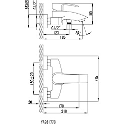 Iddis Смеситель Vane Lux YA23177C для ванны – фотография-2