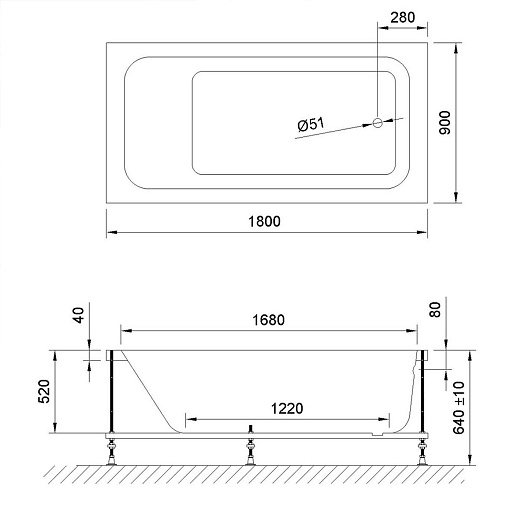 Royal Bath Акриловая ванна ACCORD 180х90х64  – фотография-4