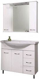 СанТа Мебель для ванной Эльбрус Прима 100 свет – фотография-1