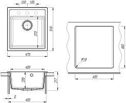 Dr. Gans Мойка кухонная Ника 470 графит – фотография-4