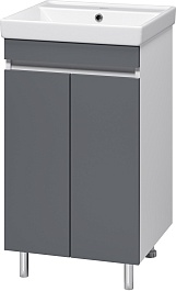 Misty Тумба с раковиной Майна 50 графит/белая – фотография-2