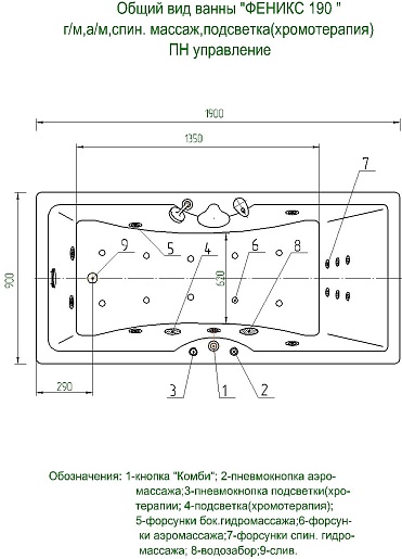 Aquatek Акриловая ванна Феникс 190x90 L с экраном – фотография-6