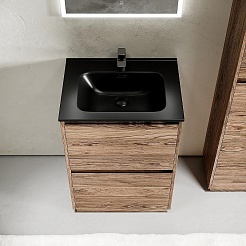 Sancos Тумба с раковиной Libra Floor 60 дуб чарльстон раковина Element 61 CN7001MB – фотография-2