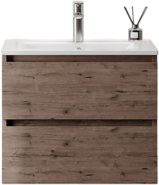 Teymi Тумба с раковиной Laina 60 подвесная дуб темный – фотография-1