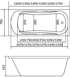 1Marka Акриловая ванна Classic 170х70 A – фотография-4