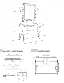 Cezares Тумба с раковиной CARLOTTA Tortora opaco, столешница Bianco Neve – фотография-3