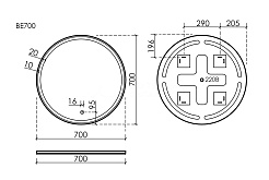 Sancos Зеркало Bella 70 BE700 – фотография-3
