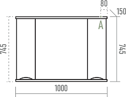 Misty Зеркальный шкаф Атлантик 100 белый – фотография-5