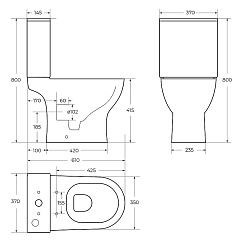 BelBagno Чаша унитаза безободкового Lounge BB045CPR/SC с сиденьем – фотография-10