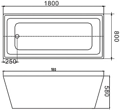 Grossman Акриловая ванна GR-2021 180x80 – фотография-5