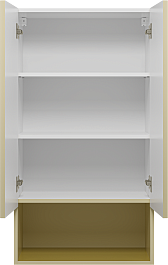 Brevita Шкаф подвесной Vega 60 кремовый/золото – фотография-6