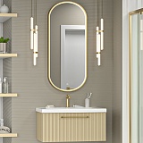 Brevita Мебель для ванной Alicante 80 подвесная капучино