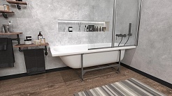 ВИЗ Стальная ванна Donna Vanna 150/70 с каркасной подставкой белая орхидея – фотография-2