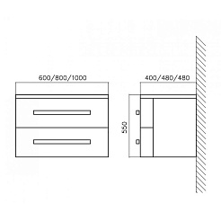 BelBagno Мебель для ванной PROSPERO BB800DN2C/BL – фотография-4