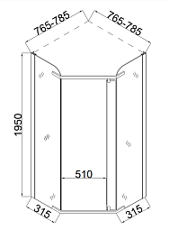Taliente Душевой уголок 80/80 TA-08083-1CB – фотография-2