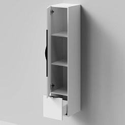 Водолей Шкаф пенал подвесной Марко 30 L 1 дверка 1 ящик белый – фотография-3