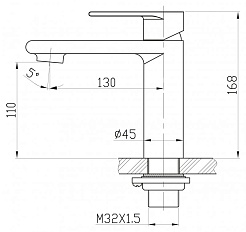 BelBagno Смеситель для раковины Nova NOV-LVM-IN нержавеющая сталь – фотография-3