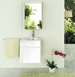 Comforty Зеркальный шкаф Диана 50 R белый – фотография-2