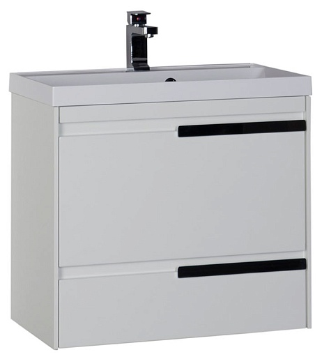 Aquanet Тумба с раковиной "Тиволи 70" белая – фото-1