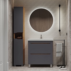 Vigo Тумба с раковиной Wave 800-0-2 дуб золотой – фотография-13