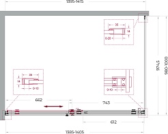 BelBagno Душевой уголок Soft Close-2 SOFT_CLOSE-2-AH-1-140/100-C-Cr 140x100 профиль хром стекло прозрачное – фотография-12