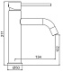Frap Смеситель для раковины H807-6 F10807-6 черный – фотография-4