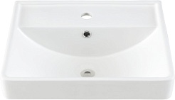 Aquanet Тумба с раковиной Ирис New 50 подвесная белая глянцевая – фотография-14