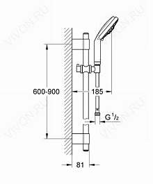 Grohe Душевой гарнитур "Rainshower Cosmopolitan 130 28762001" – фотография-2