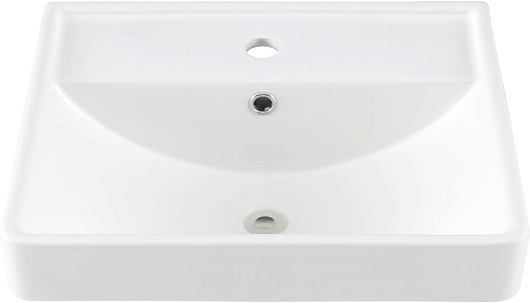 Aquanet Тумба с раковиной Ирис New 50 подвесная белая глянцевая – фотография-14