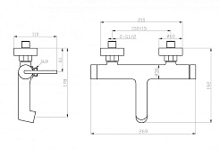 BelBagno Смеситель для ванны и душа Acqua ACQUA-VASM-NERO чёрный – фотография-3