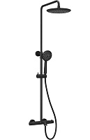 Sancos Душевая система Game с изливом и термостатом черный матовый SC3001LMB
