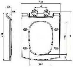 Esbano Сиденье для унитаза Duero-C белое – фотография-3