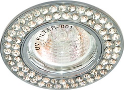 Feron Встраиваемый светильник DL101-C прозрачный,хром – фотография-1