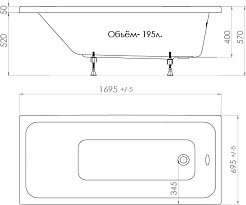 Triton Акриловая ванна Ультра 170 см – фотография-14