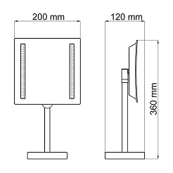 WasserKRAFT Зеркало увеличительное K-1007 с LED-подсветкой – фотография-3